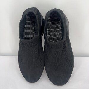 Men’s Black Knit Slip-On Sneakers with Air Cushion Sole – Size 40 US 7 NWOT